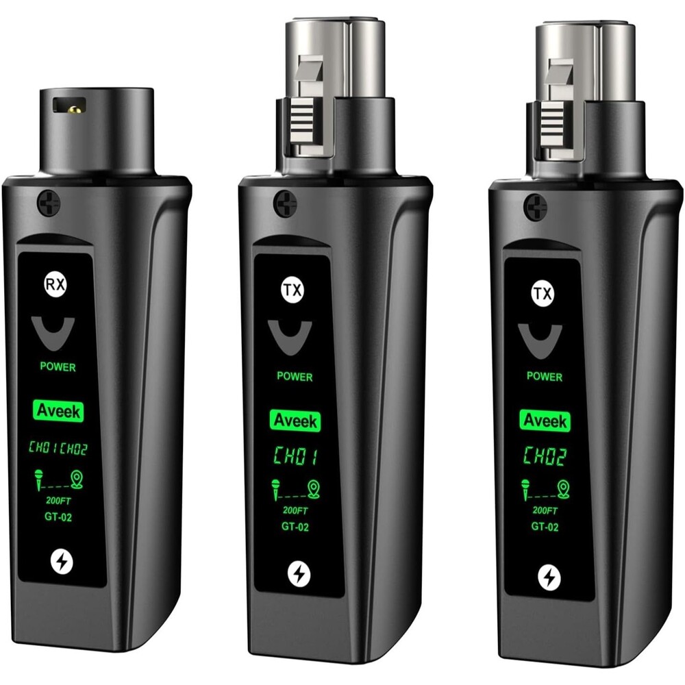 Aveek Wireless XLR Transmitter Receiver System 200FT Range